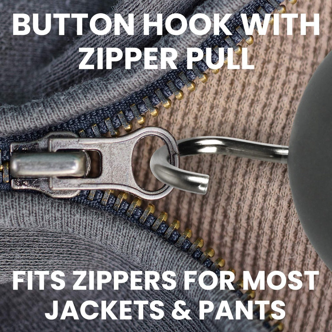 Button Hook and Zipper Pull One Hand Buttons aids Button Assist